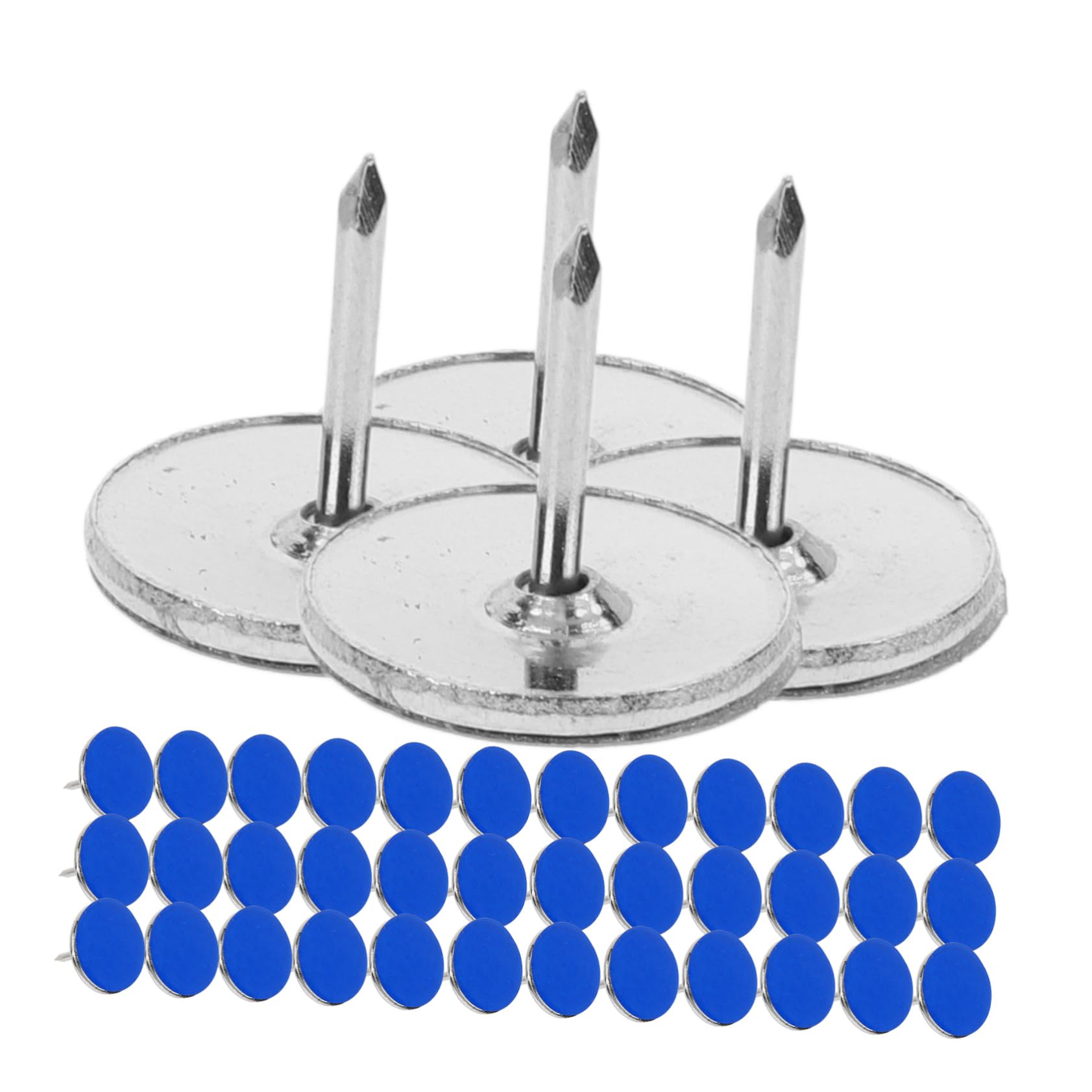 VICASKY 50Pcs Reflective Tack Durable Markers for Outdoor Use Trail Markers Reflector Pins for Camping Driveways and Building Safety