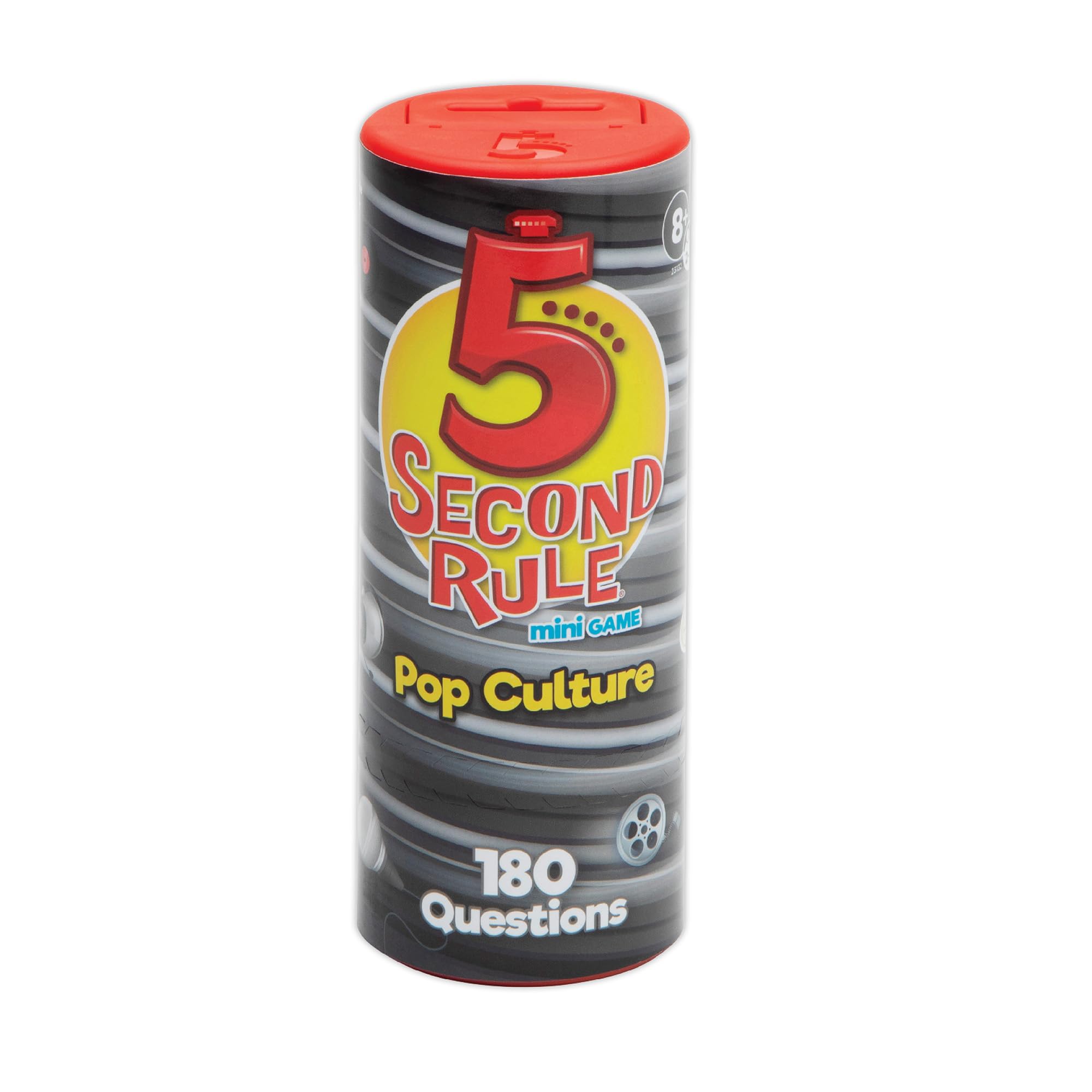 5 Second RuleGame Pop Culture Edition (Mini Tube) - Simple Questions Card Game for Family Fun, Party, Kids, Travel, Game Night & Sleepovers - Think Fast and Shout Out Answers - for Ages 8+