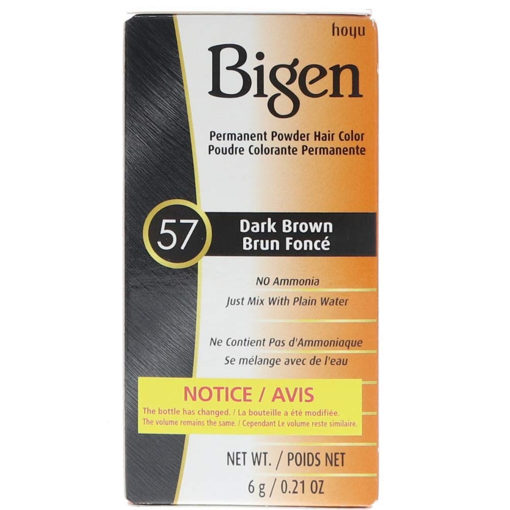 Bigen Permanent Powder Hair Color 57 Dark Brown 1 ea