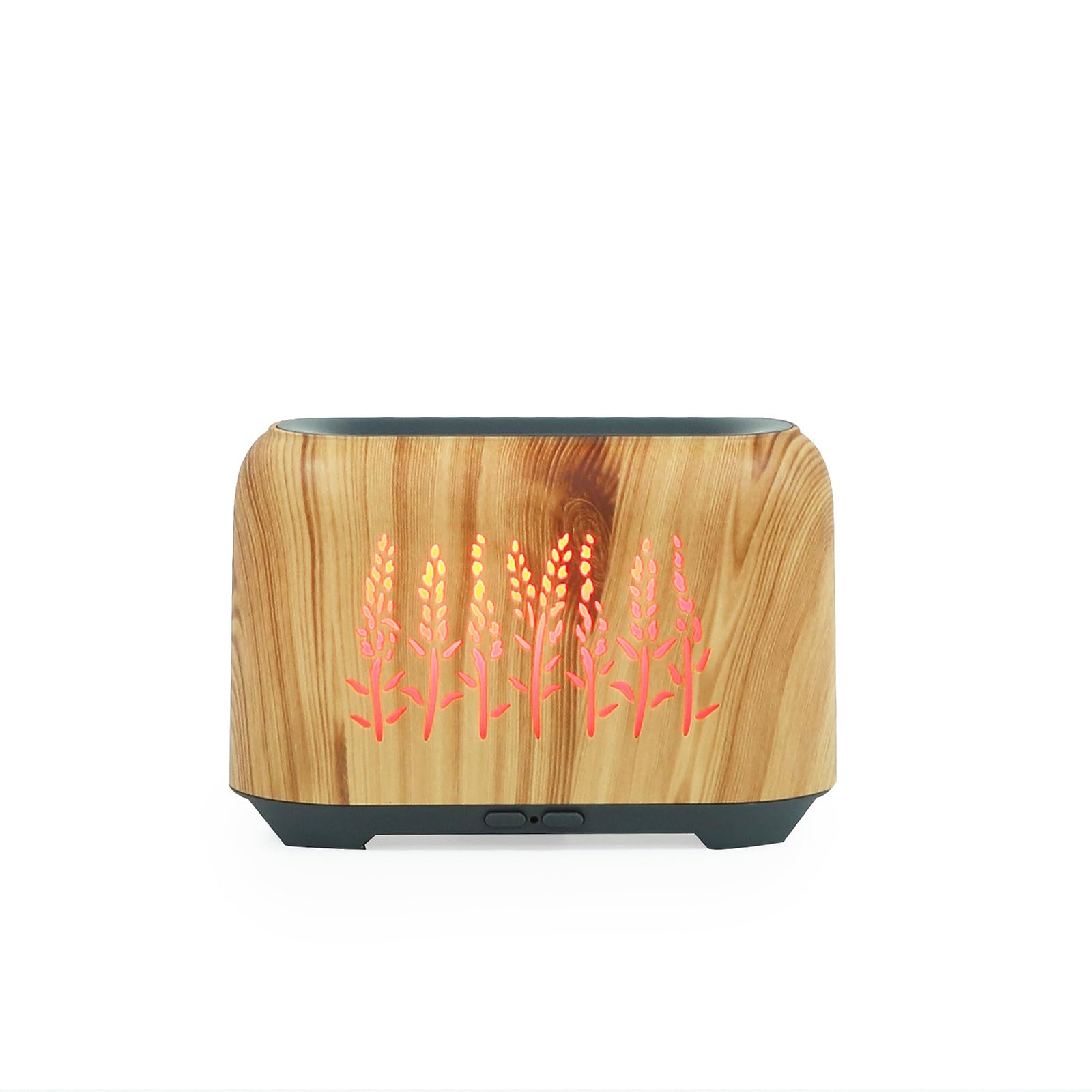 Diffuseur d'huiles essentielles effet flamme ThreeH, mini humidificateur USB lumineux 7 couleurs