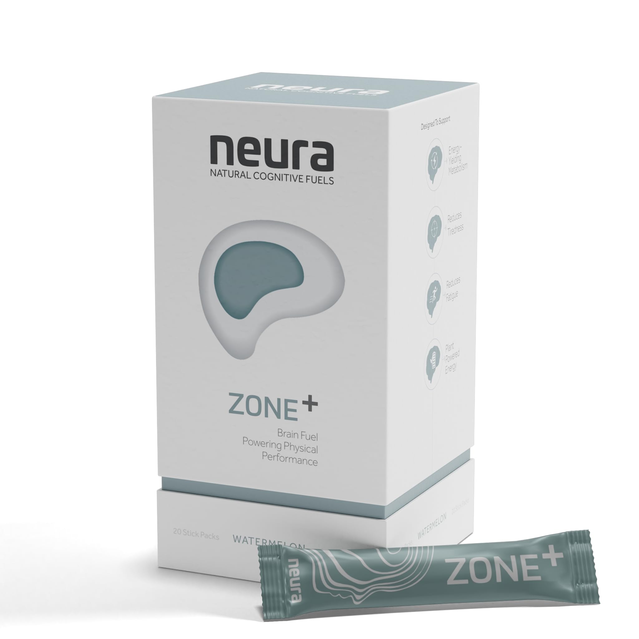 Zone+ by Neura - Natural Nootropic - Powering Performance - White Peach & Raspberry Flavour - 20 Sachets