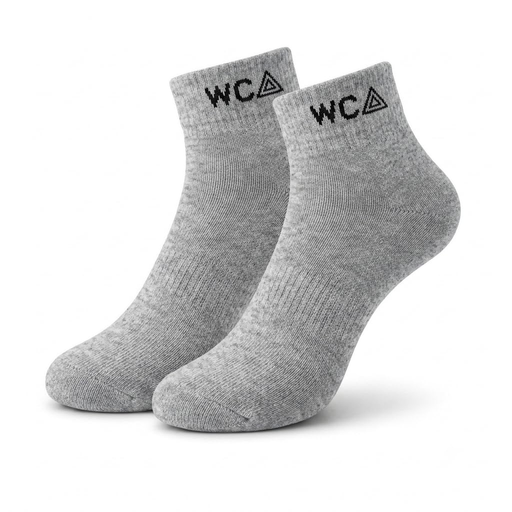 Gray Cotton Ankle Socks for Men & Women | Unisex Sports Socks | Breathable Cotton Gym Running Socks | Soft Ankle Length Athletic Daily Wear Socks-image-31