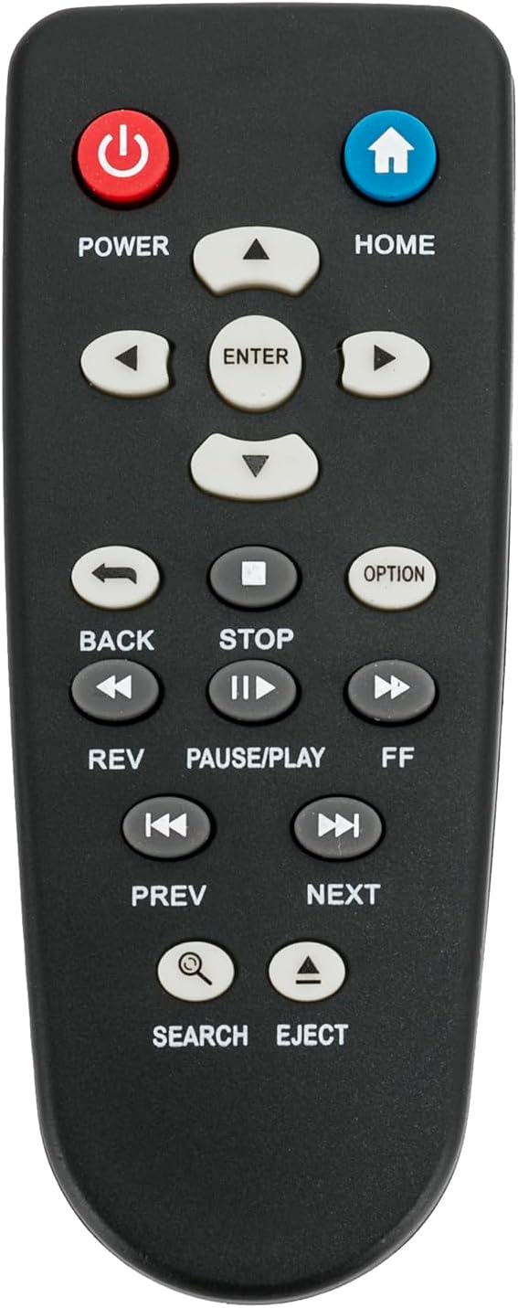 ALLIMITY Replace Remote Control fit for WD Western Digital TV Live Plus HD Media Player WDTV003RNN WDBACC0010HBK WDAVN00BN WDAVP00BE WDAVN00BS WDAVP00BS WDBABG0000NBK WDBABF0000NBK WDBG3A0000
