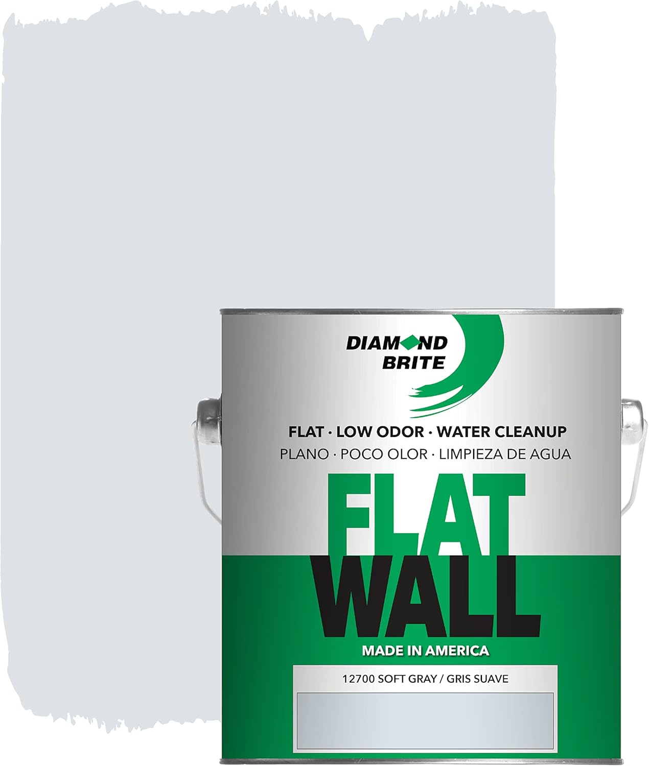 Diamond Brite Paint Flat Latex Paint 12400-1, Matte Low-Sheen Finish, Washable Durable Coating for Walls & Ceilings, Interior Multi-Surface Use, Autumn Beige, 1 Gallon (128 fl oz)