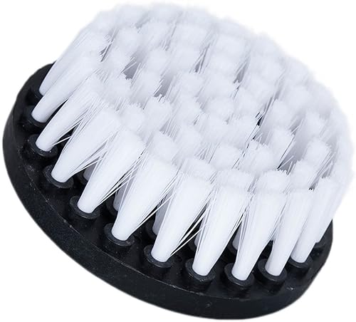 Miniatura 5 de HIFROM Cepillo de taladro  Accesorio de taladro eléctrico de 4 pulgadas, cerdas suaves, color blanco, cambio rápido, cepillo de limpieza para