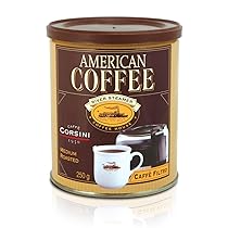Caffè Corsini – Caffè Americano, Miscela di Macinato per Filtro, Leggero e Profumato, 4 Lattine da 250 Grammi Cadauna