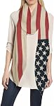 Patriotic Flag Print Women's Scarf Shawl Wrap Lightweight
