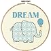 Dimensions Counted Cross Stitch Kit, Dream Elephant Baby Nursery Decoration, 14 Count Ivory Aida, 6''