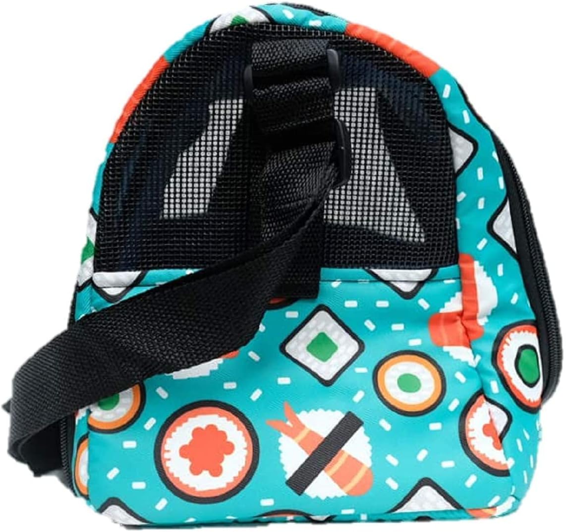HOT! Thailand Animal Cartoon Printed Mint Green Style Sugar Glider Birds Prairie Dog Marmoset Small Pet Travel Cage Shoulder Bag Soft Mesh Kennel Carrier PB's Republix