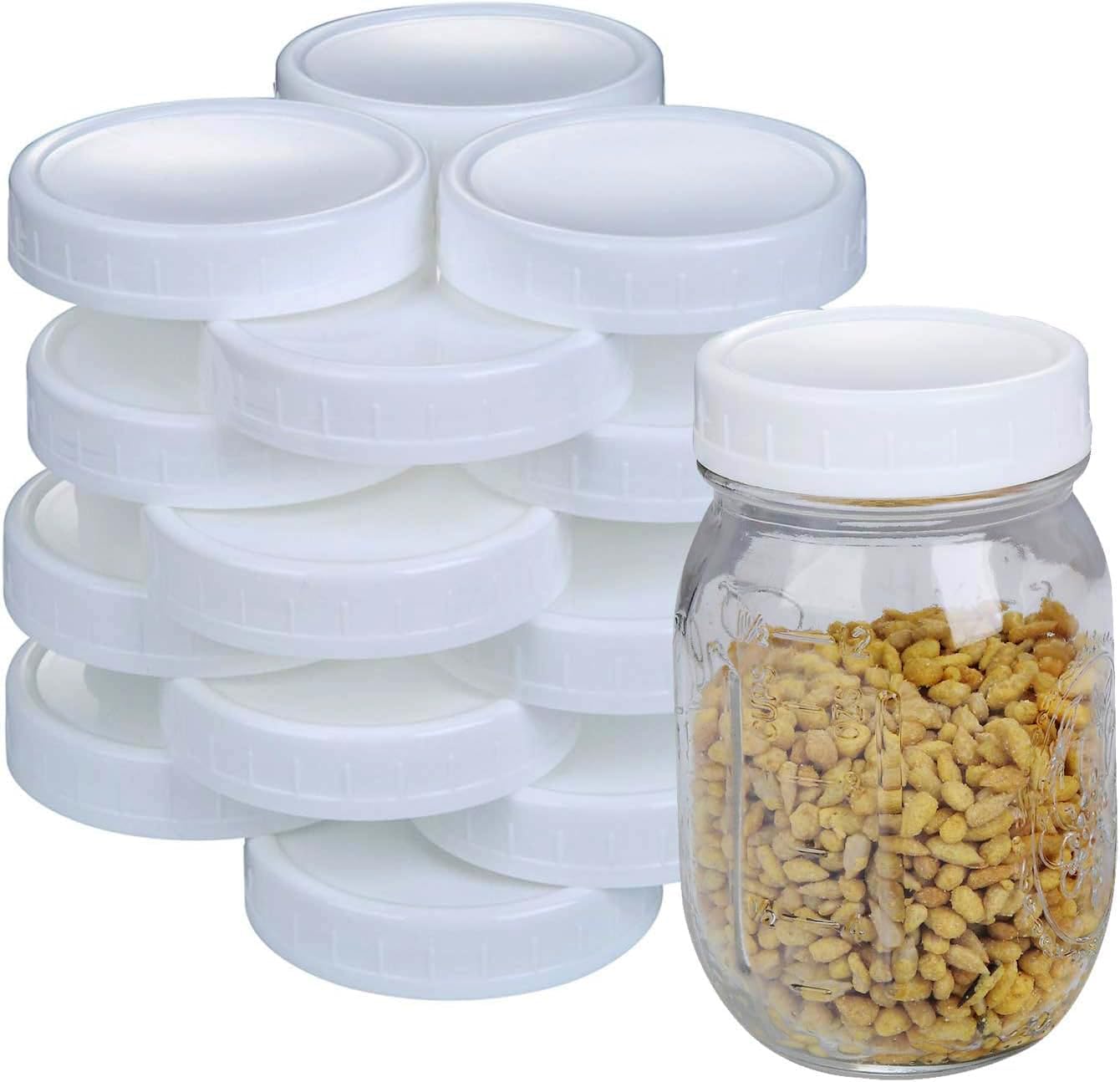 Amazon.com: LOYORTY 48Pcs Plastic Mason Jar Lids, 24 Regular Mouth & 24 ...