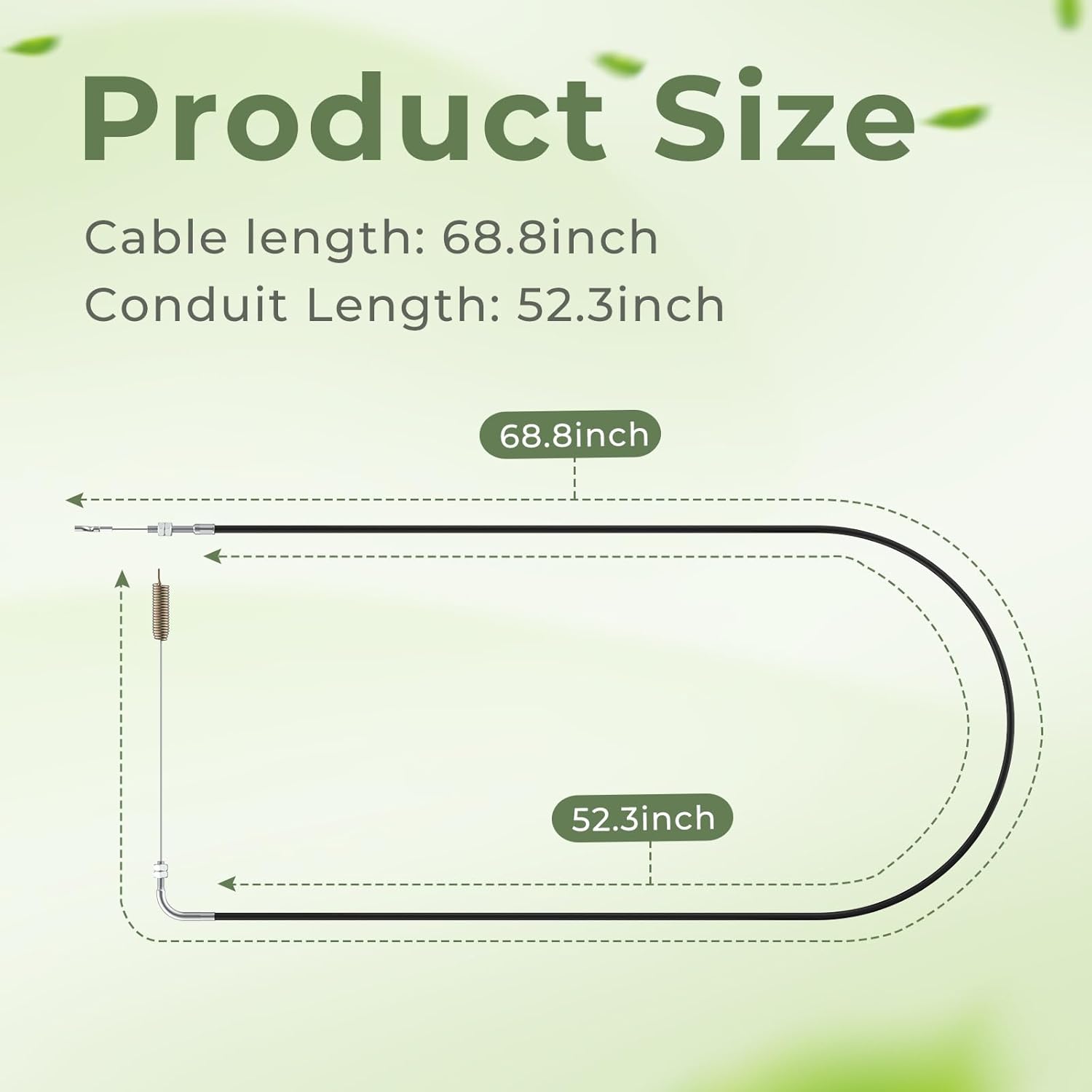17527 Clutch Cable Replacement for Earthquake Viper M200,M220,28463,37676,40314,600050V, 600050BCE,Tazz 35258,40095 String Mower, Mower Cable Fit for Earthquake Walk-Behind String Mower Parts