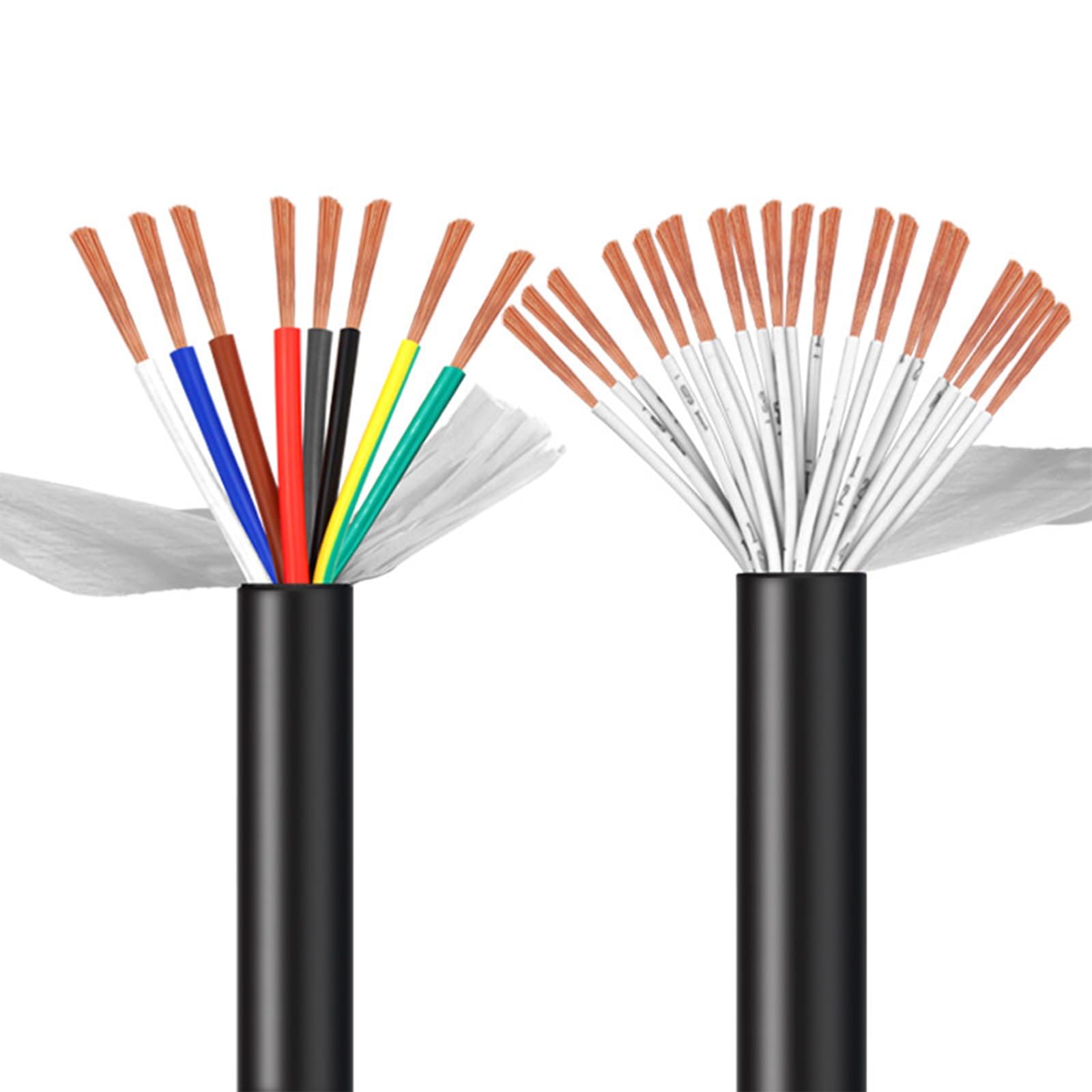 6/7/8/9/10-adriges Flexibles PVC-Steuerkabel, 100 Fuß Kupfer-Elektrodraht
