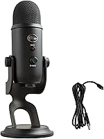 Logitech Blue Yeti USB Microphone - Blackout Edition: Studio-Quality Sound for Gaming, Streaming, Podcasting, YouTube & PC, Plug & Play
