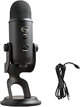 Blue Yeti USB Mic para grabar y transmitir en PC y Mac, 3 cápsulas de condensador, 4 patrones de captación, salida de auriculares y control de volumen, control de ganancia de micrófono, soporte ajustable, Plug & Play - Nuevo