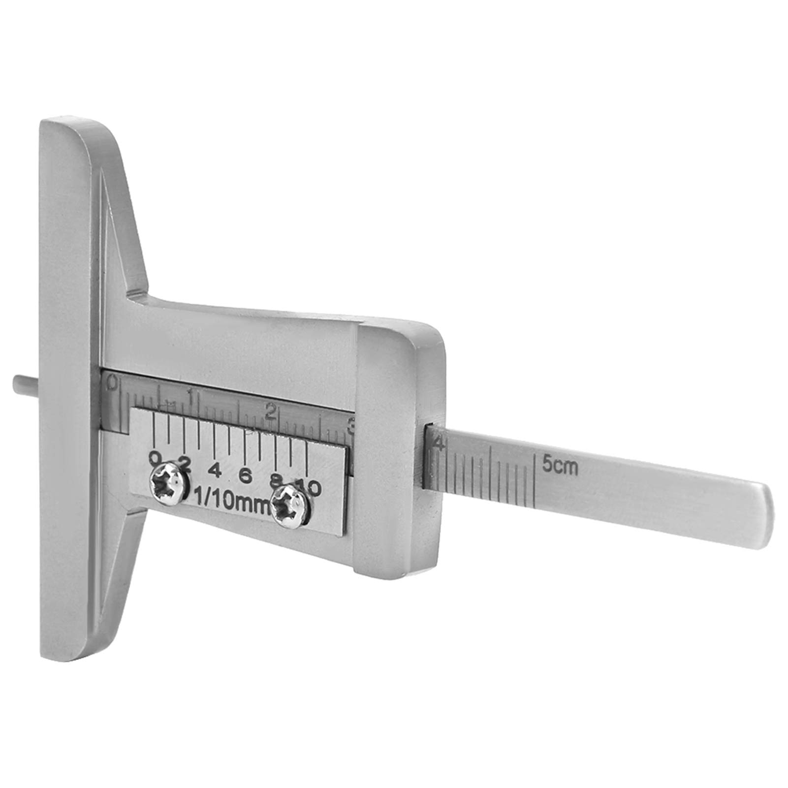 Tyre Depth Caliper, Stainless Steel Tyre Depth Gauge Meter Caliper 0-10mm, Measure Anti Skid Depth, Clear, Tire Repair Tools