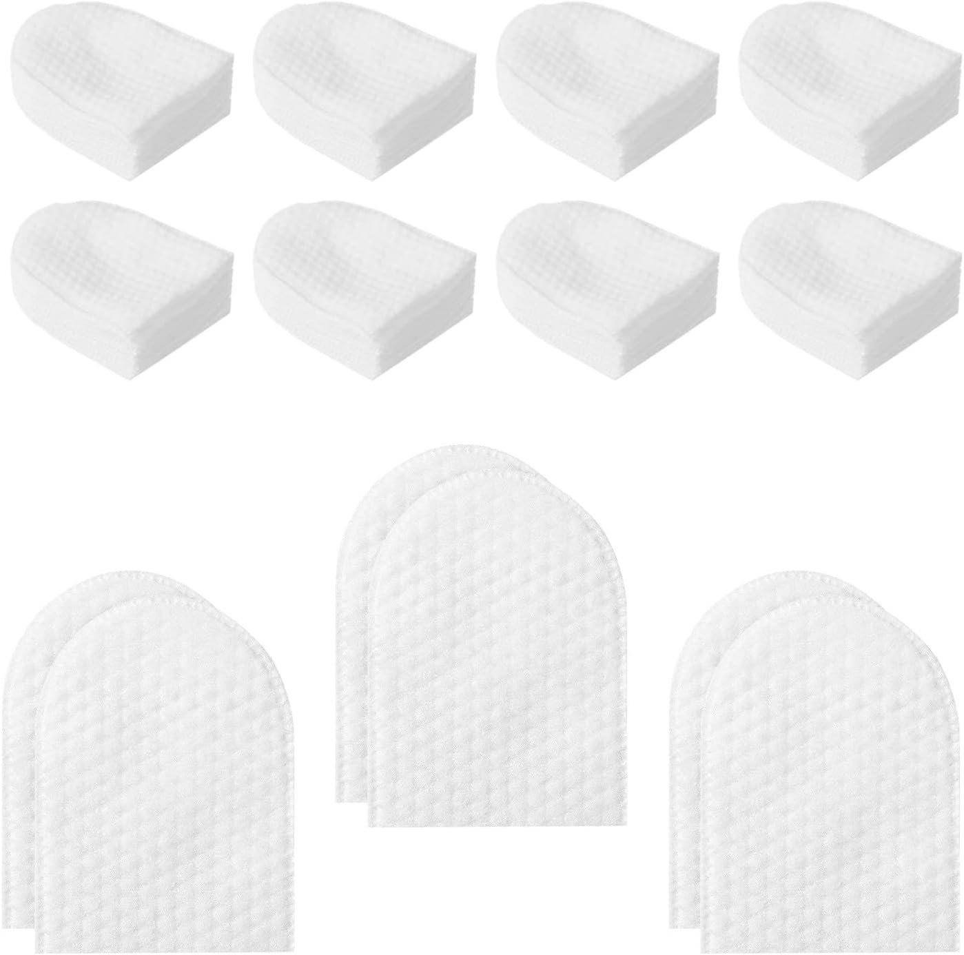 MERRYHAPY 240 Pcs U-Shaped Pocket Cotton Pads Facial Cotton Pads for Makeup Removal Face Cleansing Toner and Lotion Application Disposable Cosmetic Pads with Storage Box