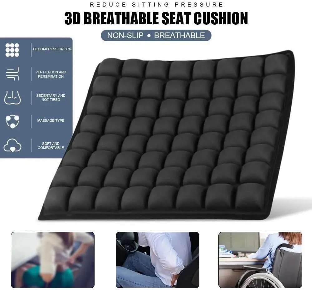 シートクッション、車椅子用ヒッププロテクター、オフィス、車、自宅、リビングルーム、オフィスチェアクッション(1pcs black)