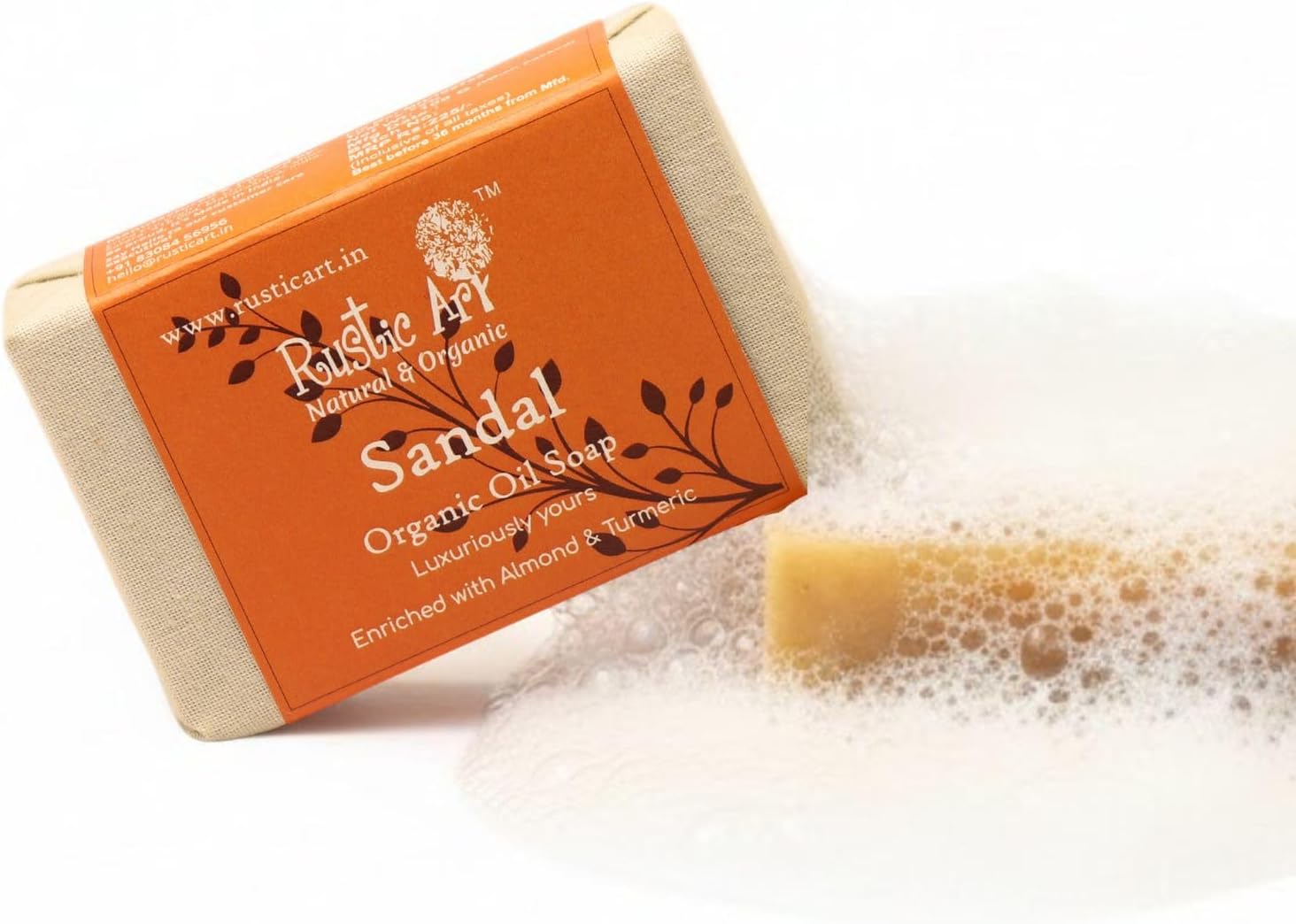 Rustic Art Organic Soap | Pack of 2 * 100 Gm (Sandal)
