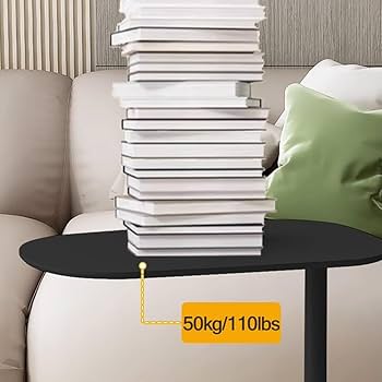 Amazon｜モダンなC字型サイドテーブル、アイアンソファエンド