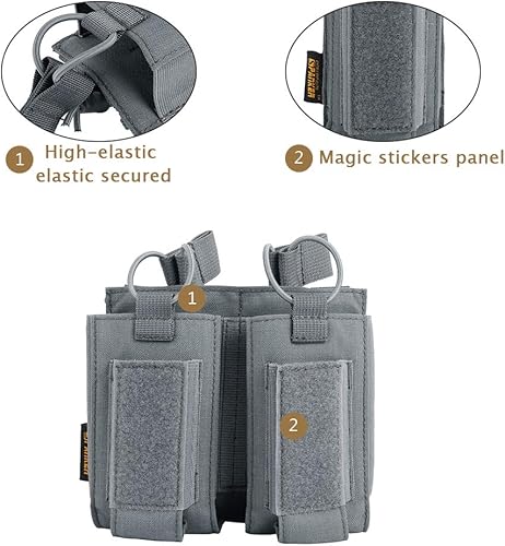 Miniatura 76 de EXCELLENT ELITE SPANKER Funda para rifle elástico Mag M4 M14 M16 AK AR para rifle elástico M4 M14 M16 AK AR para bolsa de pistola Mag Doble-Negro