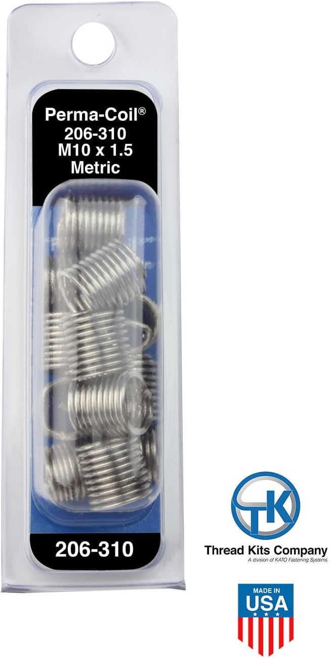 PermaCoil 206310 Metric Thread Insert Pack M10X1.5 12PC