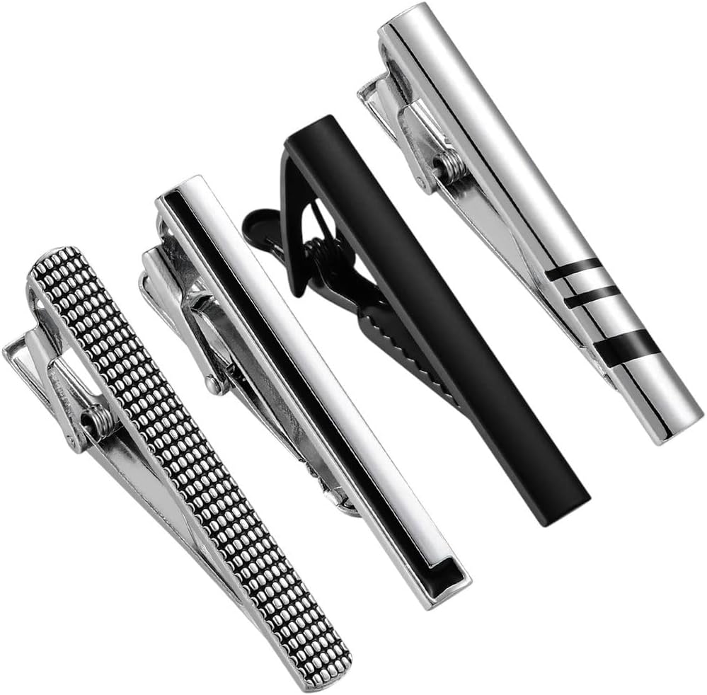 New 2026 Arrive 4 Pcs Short Tie Clip For Men Lapel Pins Luxury Gifts Dad Wedding Clips & Cufflinks Accessories Man Shirt Gift T0304025 Jewelry Fashion Trendy Creative