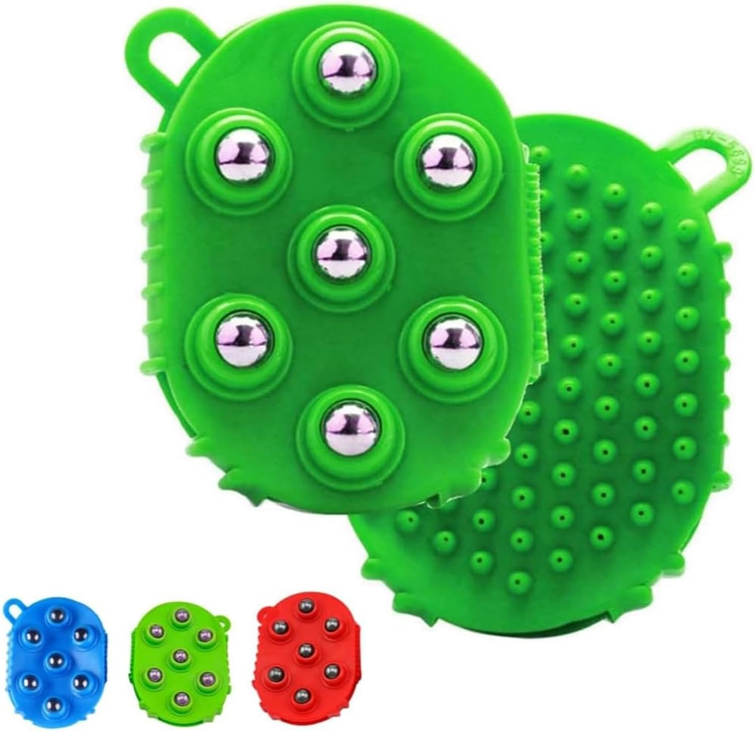 Massage Gloves for Whole Body Relief,360° Hand Massager Glove with Rotating Metal Balls, Massage Brush Body Tool for Neck Back Legs Hands Muscle Relaxation