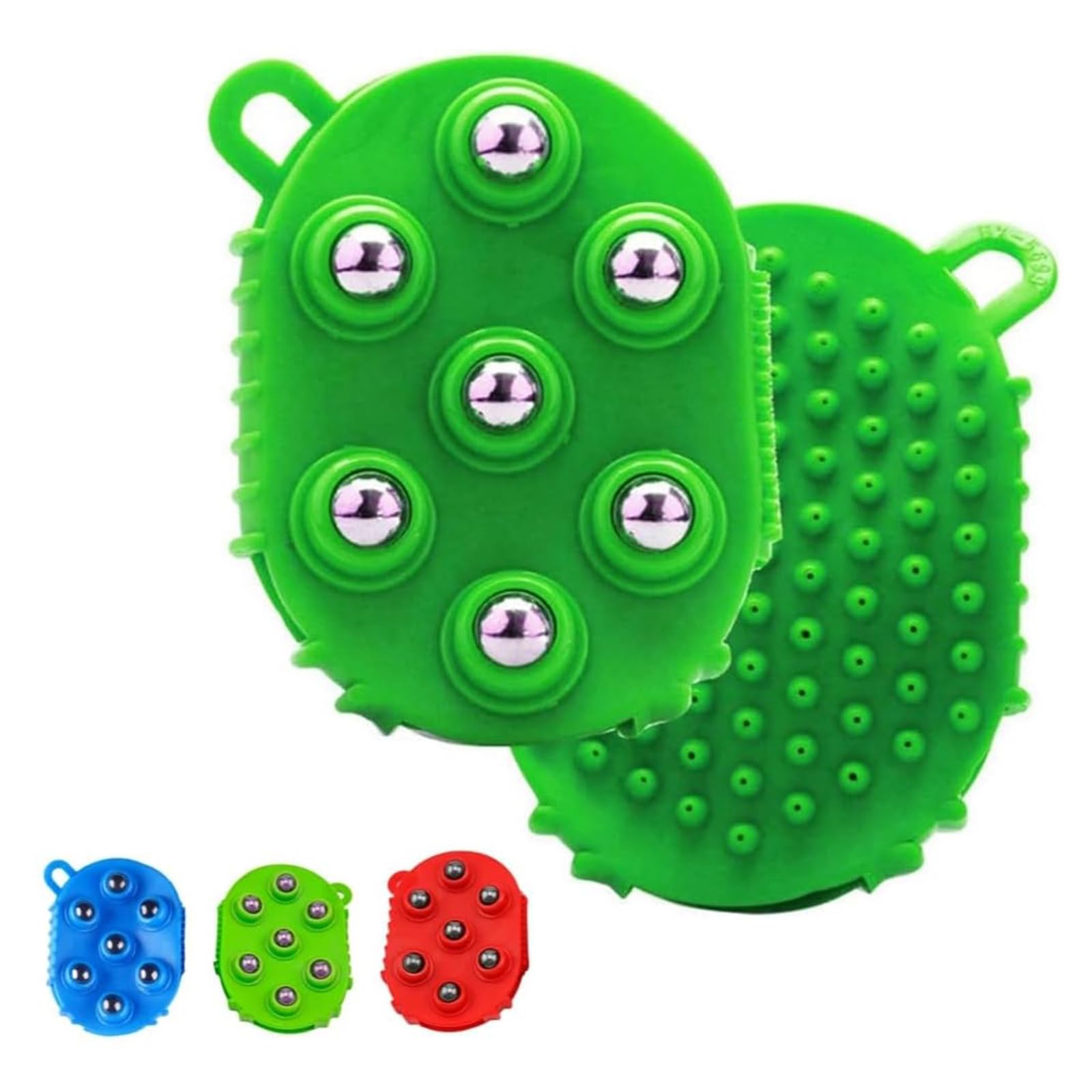 Massage Gloves for Whole Body Relief,360° Hand Massager Glove with Rotating Metal Balls, Massage Brush Body Tool for Neck Back Legs Hands Muscle Relaxation