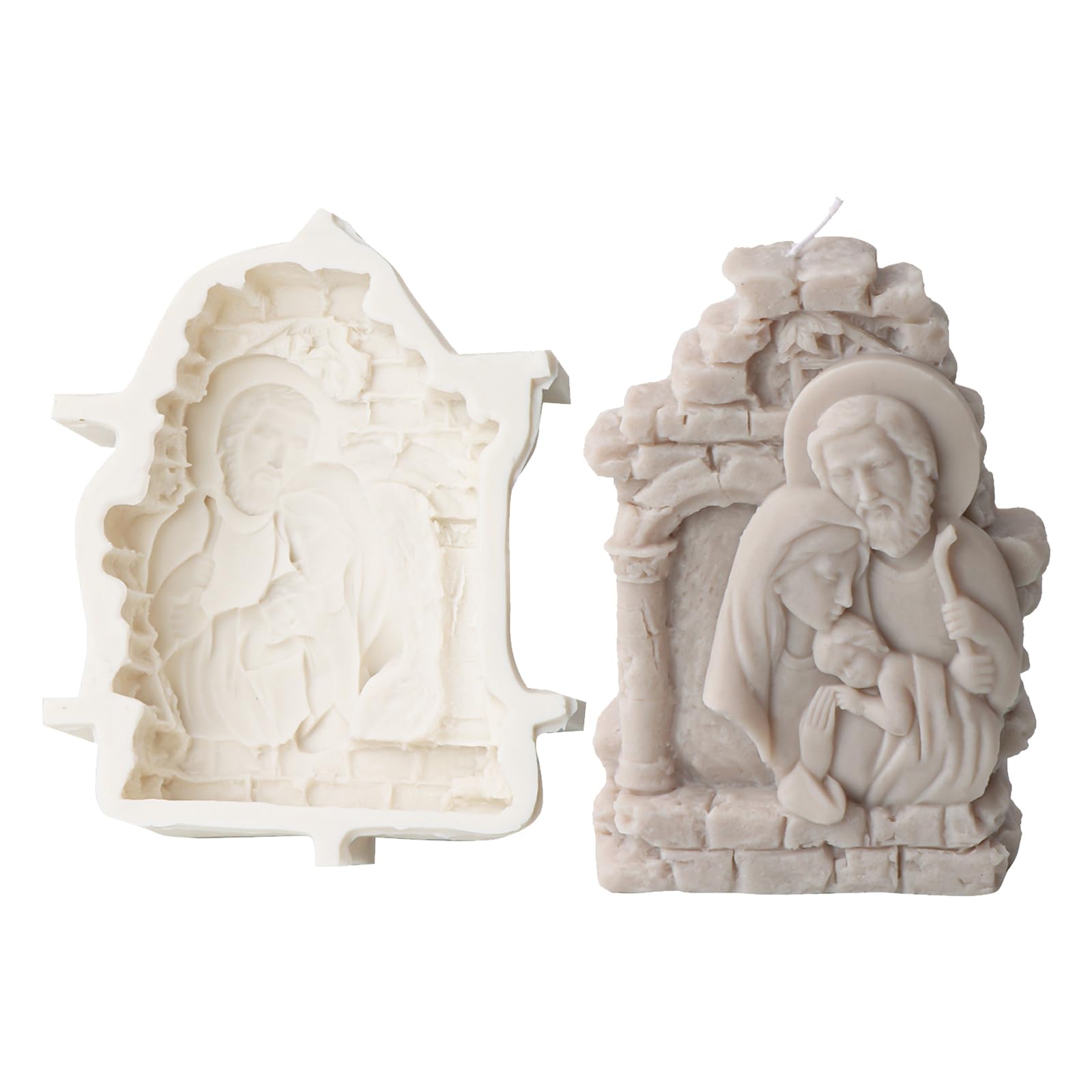 Moule bougie statue religieuse en silicone haute fidélité pour résine