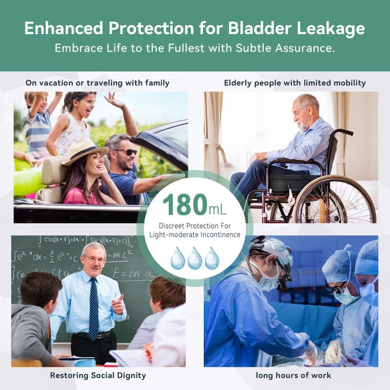 Incontinence Underwear for Men 2 Pack Washable Mens Incontinence Briefs with Front Absorbent Area Leak Proof Underwear for Men Reusable Urinary Incontinence Underwear (Black, L) - Image 7