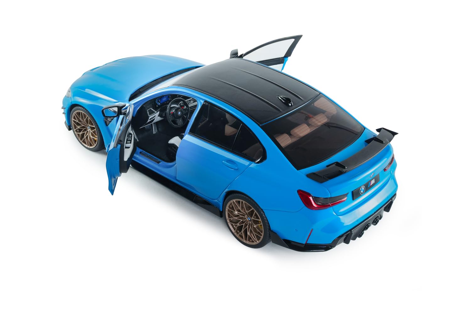 Solido BMW M3 G80 Performance Parts 2025 – Diecast – Coche Deportivo Moderno de Alto Rendimiento, Tuning en Miniatura, Color Azul, 1:18