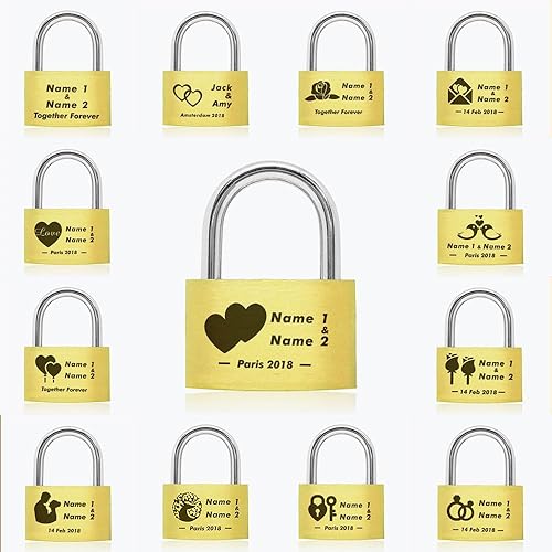 Candado grabado personalizado para boda  Regalo de aniversario  Presente Love Lock viene en caja de regalo