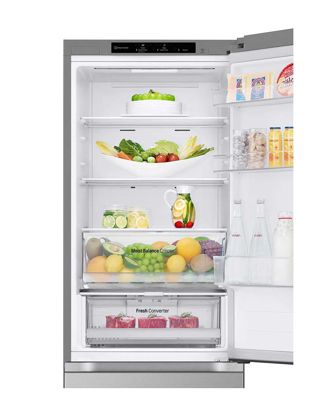 LG Kühl-Gefrierkombination GBV3100APY, 344L Gesamtvolumen, 186 cm, Energieklasse A, Total No Frost, LINEARCooling, DoorCooling+, leise & effizient, Prime Silver