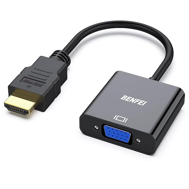 BENFEI HDMI to VGA Gold-Plated Adapter Male to Female for Computer Desktop Laptop PC Monitor Projector HDTV Chromebook