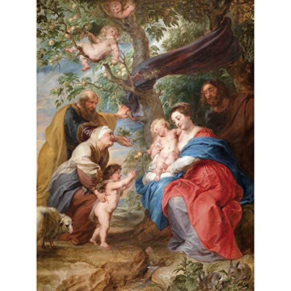 Artery8 Rubens The Holy Family Under An Apple Tree Painting Art Print Canvas Premium Wall Decor Poster Mural