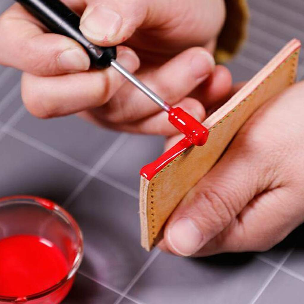 Juego de 10 restauradores de cuero de 30 ml para muebles, sofá, asientos de coche, color marrón