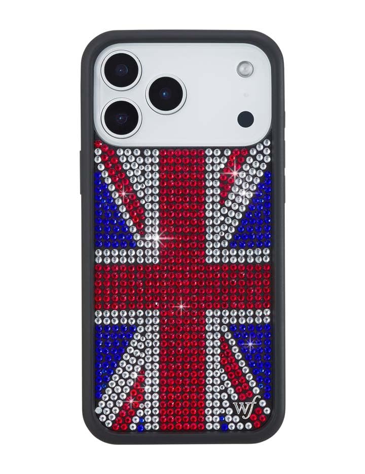 Image of Wildflower Cases - iPhone 17 Pro Max Compatible - Rhinestone Union Jack
