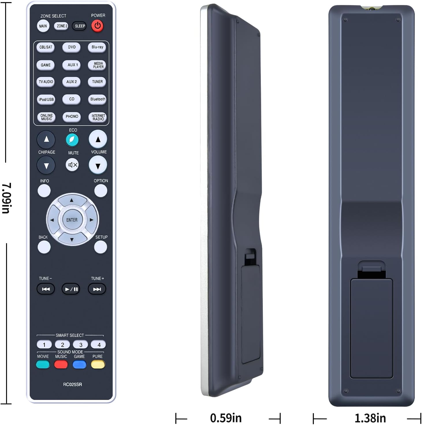 Replace RC025SR Remote Control for Marantz AV Receiver SR6009 SR6010 SR6011 image 3