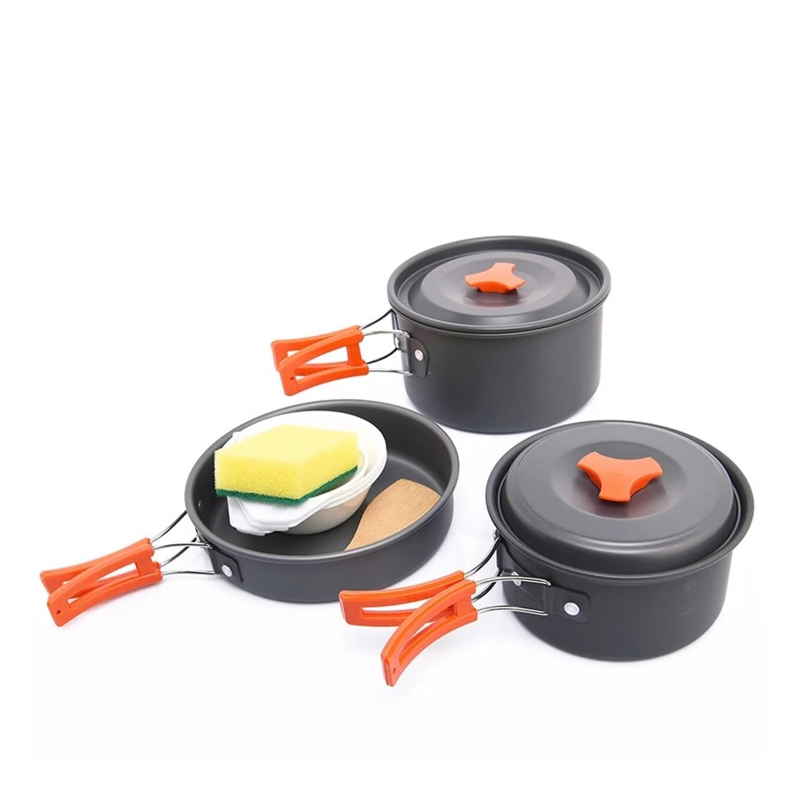 Set di pentole da campeggio Outdoor Stoviglie Utensili da cucina Escursionismo Picnic Attrezzature da viaggio Fornello turistico