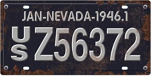 Miniatura 4 de - Paquete de 10 placas de automóvil de Estados Unidos de los años 4050 - Réplica de placas americanas reales con efecto envejecido (OLD4)