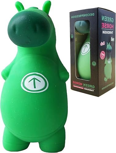 FSFHSJ Divertido juguete de caballo verde, juguete hipopótamo, juguete elástico y esponjoso, juguete de figura de animal para niños y adultos,