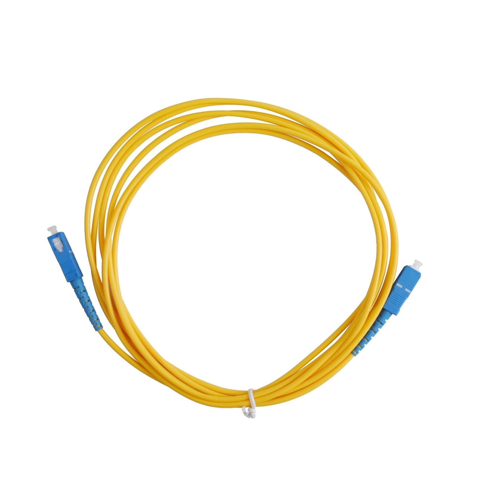 Cavo di prolunga in fibra ottica UPC SC-SC, cavo patch interno simplex monomodale monocore da 5 pezzi, 1 m/3 m/5 m/10 m/15 m/20 m/30 m(15M)
