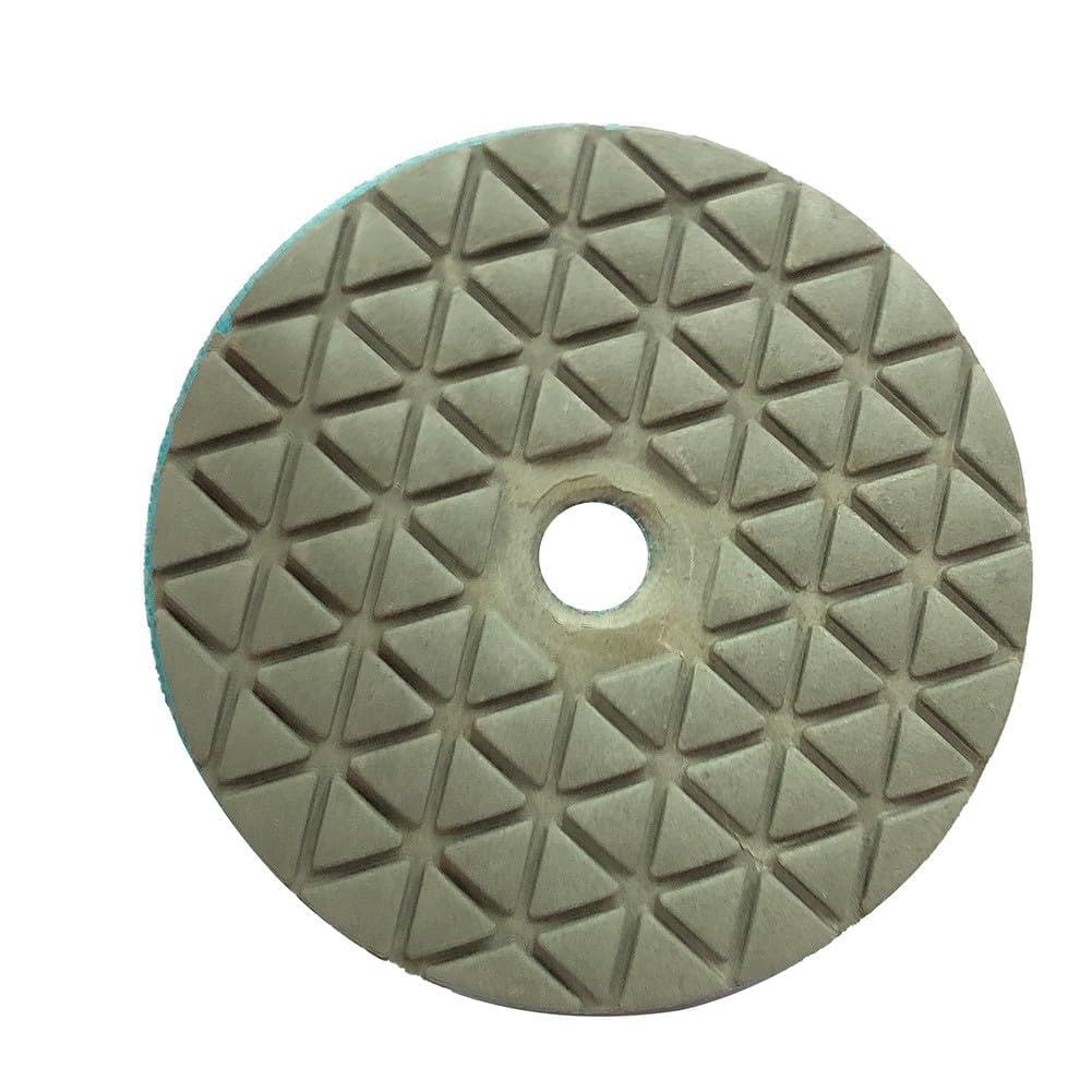 3 Inch 80mm Dry Emery Polishing Pad 4 Step Set for Granite Marble Stone Concrete, Resin Powder & High-Density Abrasive with Nylon Back Fleece, 1 Pc