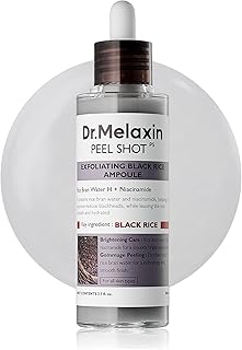Dr.Melaxin Peel Shot Glow Rice Peeling Ampoule 80ml Daily Soft Exfoliating Face and Body Scrub Dead Skin Cells Blackhead Remover for All Skin Types korean skin care