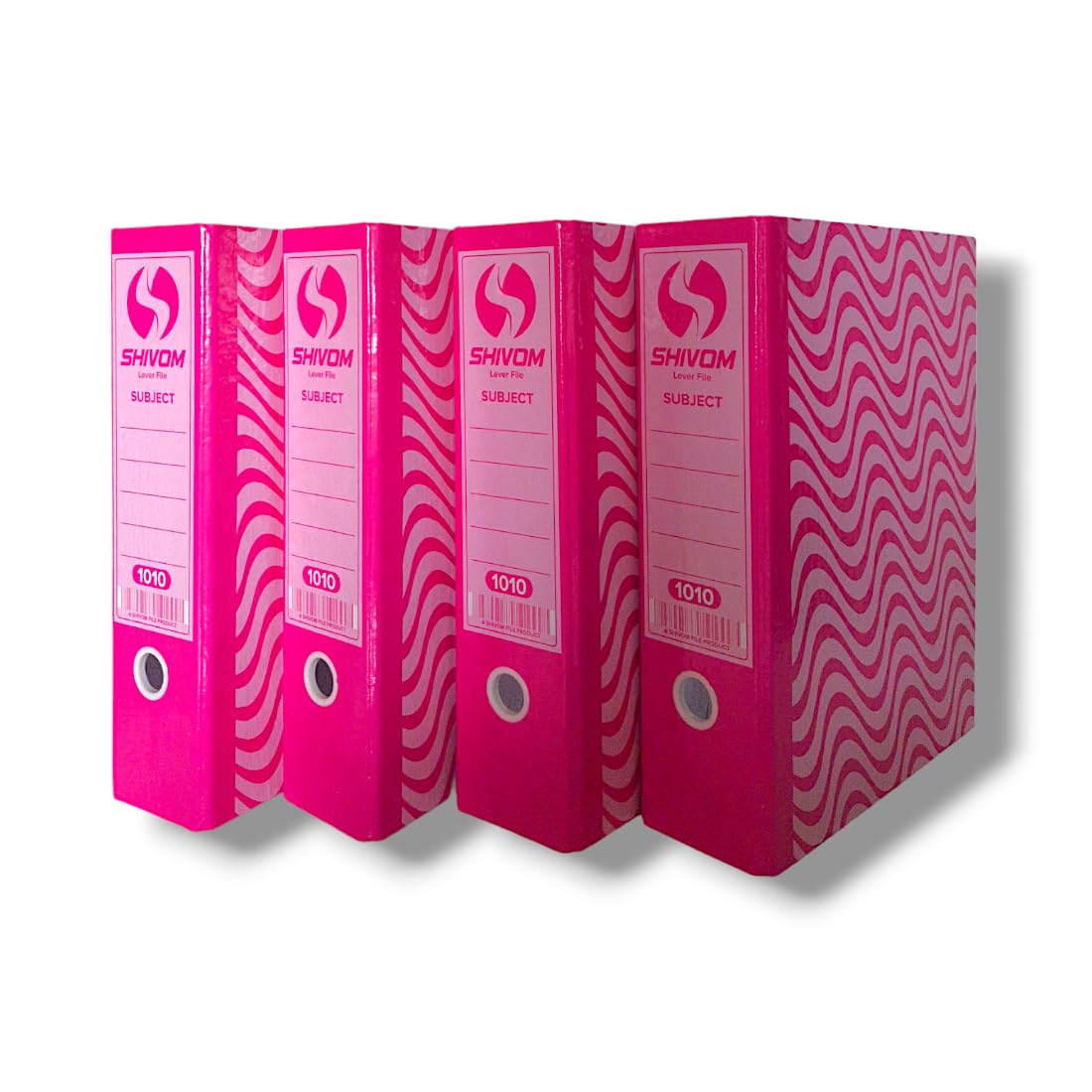 SHIVOM Cardboard Lamination Office Lever Arch Box Files 1010 Pink Best for A4, Legal, Letter Size, Office Document, Certificates, Assignment, Office, School and College (4)
