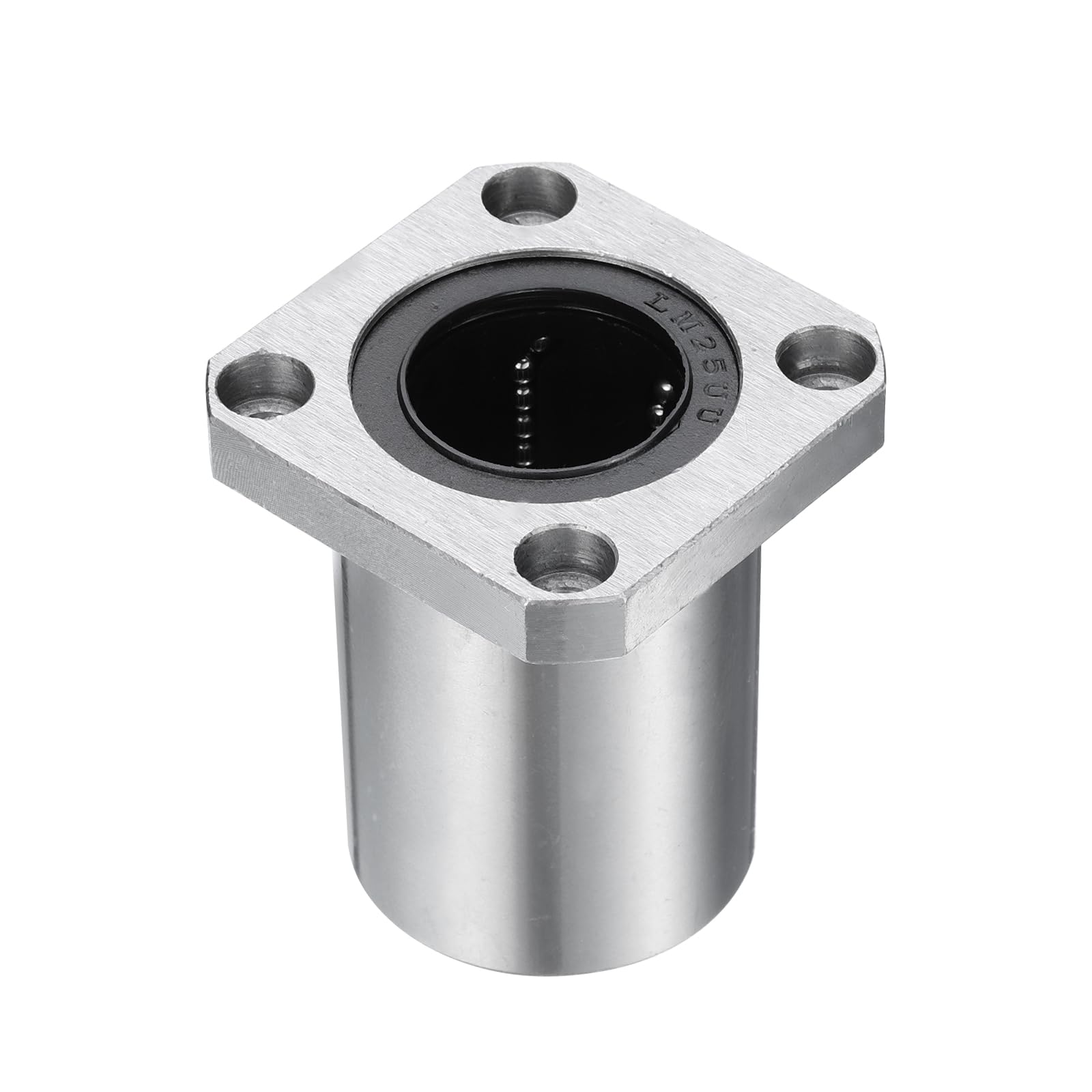 QUARKZMAN LMK25Uu Cuscinetti a Sfere Raggiri 25mm Foro 40mm OD 59mm Lunghezza Flangia Quadrata Gabbia in Acciaio per Stampante 3D Macchina Cnc