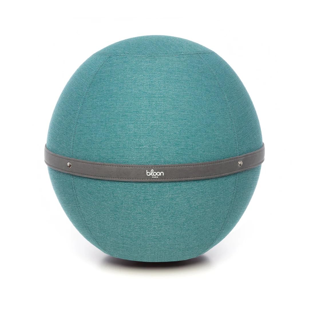 Bloon Siège Ballon Bureau Ergonomique | Anti Mal de Dos, Anti-dérapant, Anti-tâches & Ultra-résistant | Fait à la Main au Portugal | Couleur Lagon | 55 cm