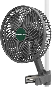 MARS HYDRO M6 Grow Tent Fan 6, 10 Speeds Powerful Oscillating Clip Fan with Low Noise for Hydroponic Plants and Ventilation Circulation with convenient APP/WiFi Control