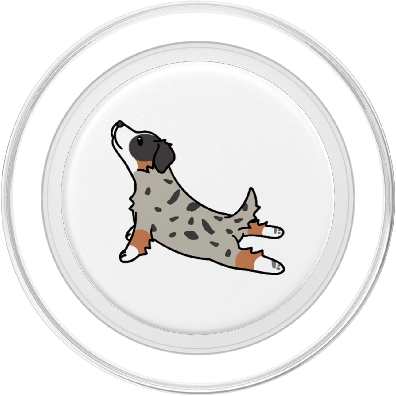 Yoga Australian Shepherd Dog PopSockets PopGrip: Swappable Grip for Phones & Tablets PopSockets MagSafe PopGrip for iPhone