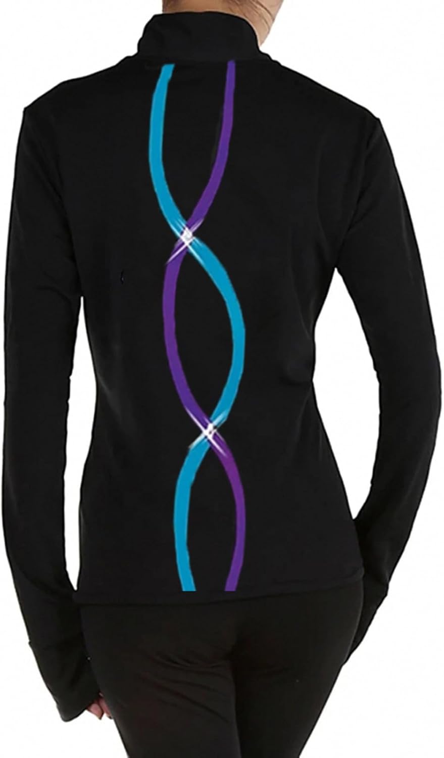 LIUHUO Girls Figure Skating Training Suit Jacket - Elegant Ventilate Practice